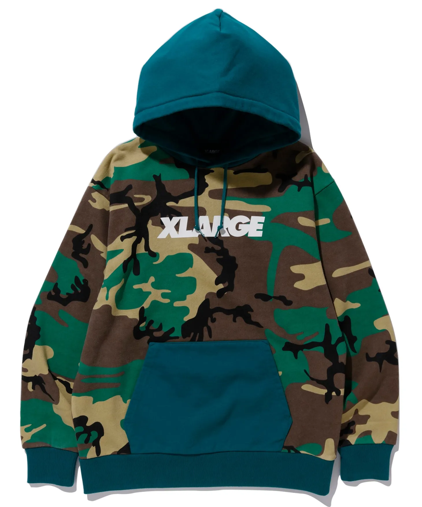 CAMO PULLOVER HOODED SWEAT