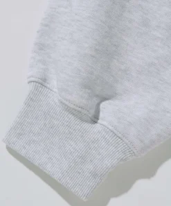 CONTRAST COLOR HALF ZIP HOODED SWEAT