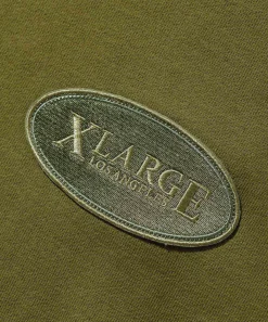 EMBLEM PATCHED PULLOVER HOODED SWEAT