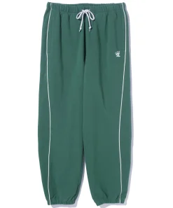 EMBROIDERED LOGO PIPING SWEATPANTS
