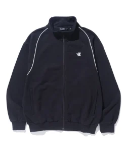 EMBROIDERED LOGO PIPING ZIP UP SWEATSHIRT