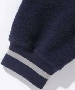 EMBROIDERED RIB LINE FLEECE JACKET