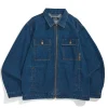 EMBROIDERY ZIPPED DENIM JACKET