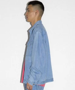 EMBROIDERY ZIPPED DENIM JACKET