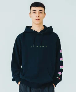 FLOWER LOGO PULLOVER HOODED SWEAT