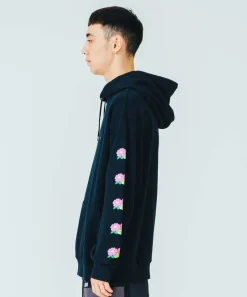 FLOWER LOGO PULLOVER HOODED SWEAT
