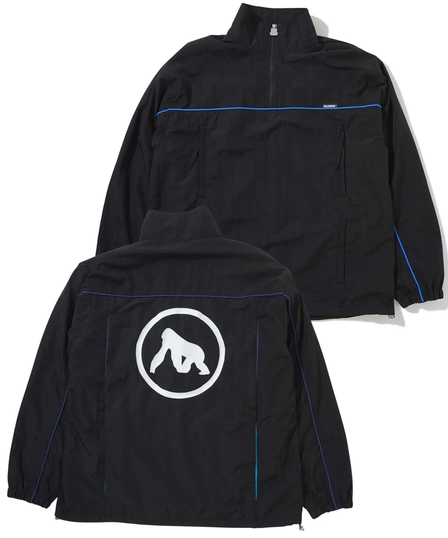 HALF ZIP NYLON PULLOVER JACKET