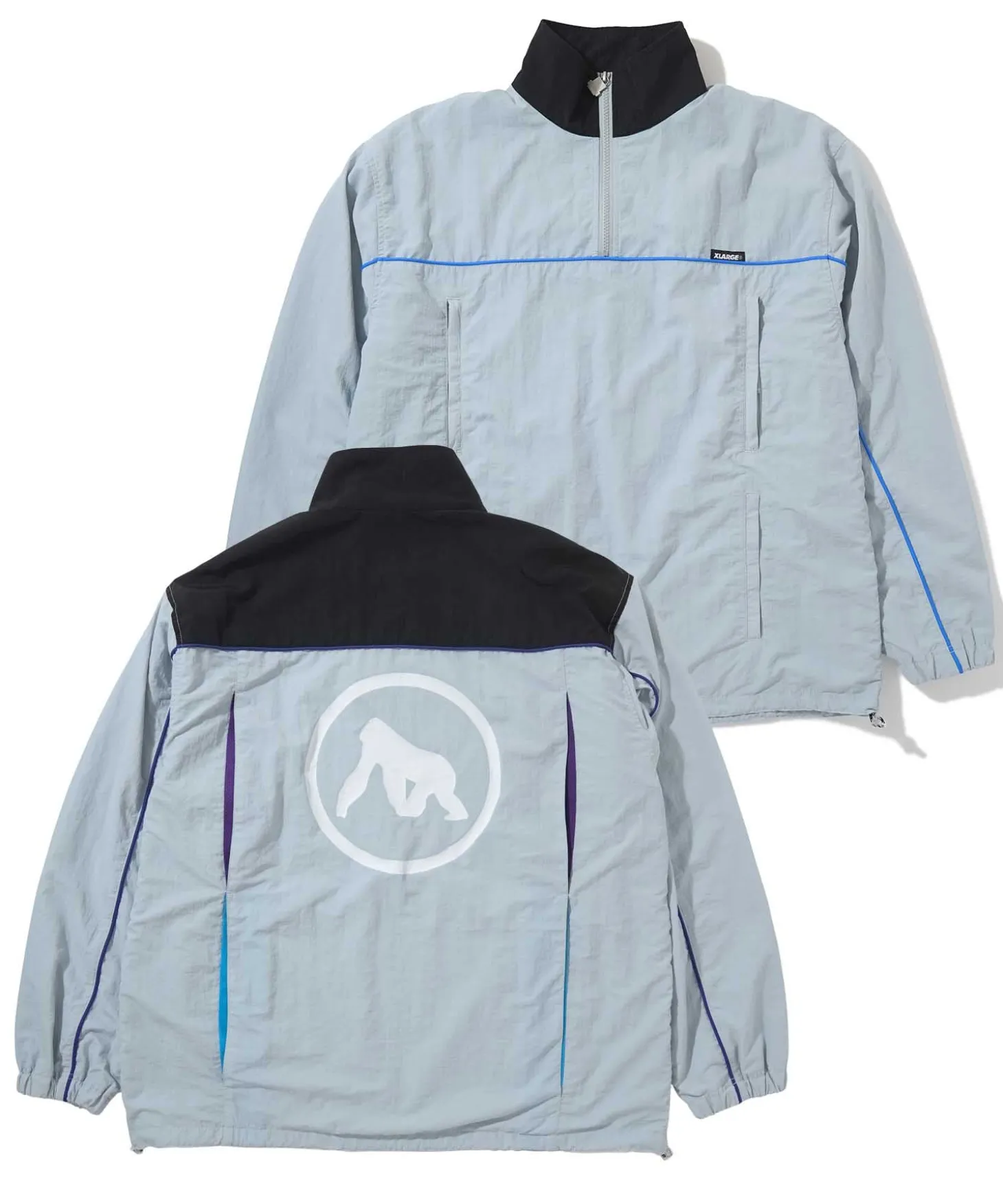 HALF ZIP NYLON PULLOVER JACKET