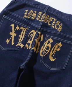 OLD ENGLISH LOGO DENIM PANTS