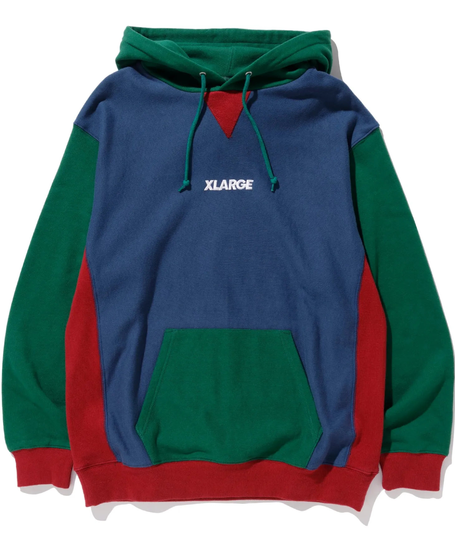 PANELED PULLOVER HOODED SWEAT