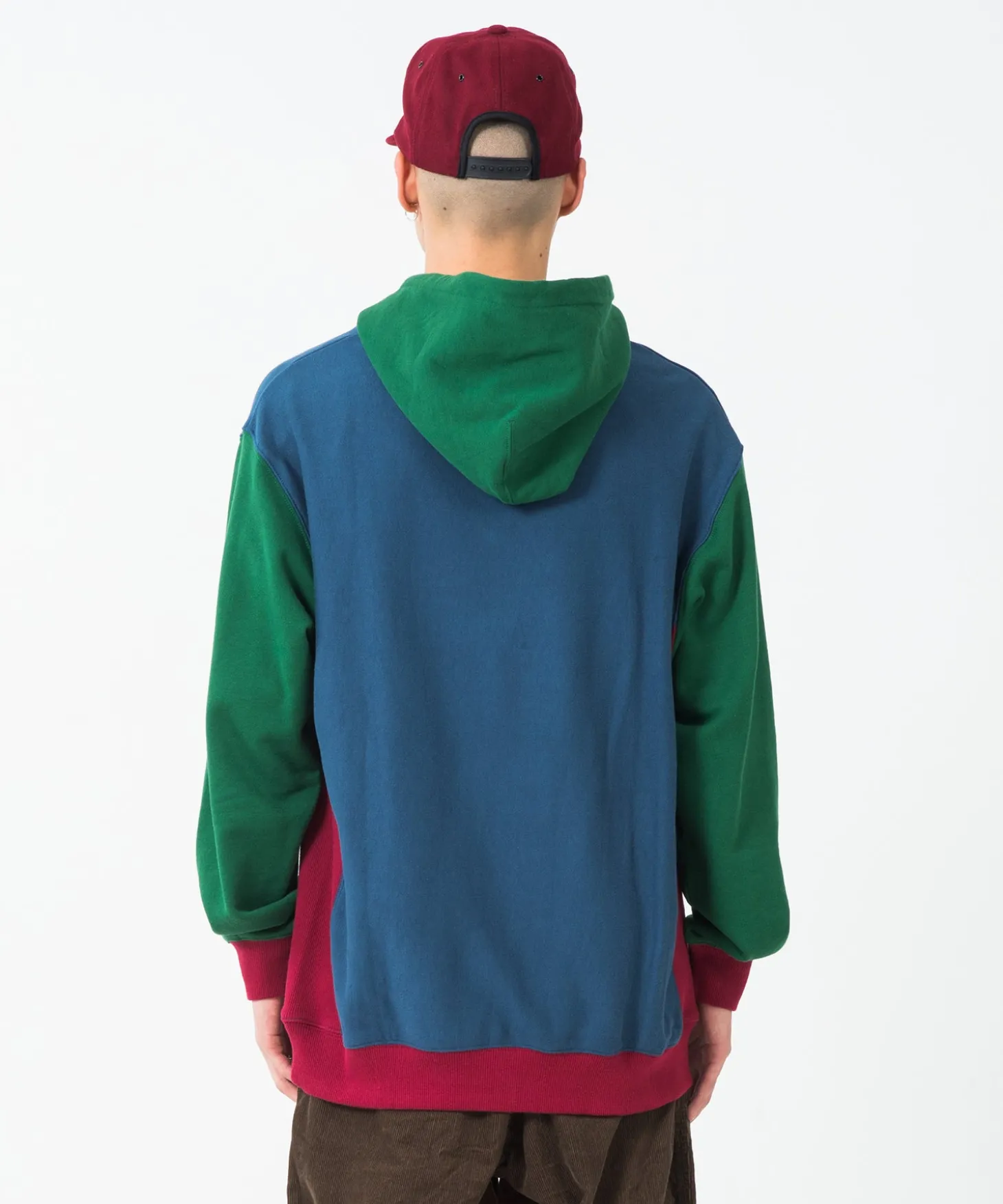 PANELED PULLOVER HOODED SWEAT