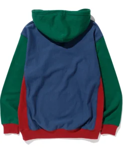 PANELED PULLOVER HOODED SWEAT