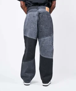 PANELED WORK DENIM PANTS