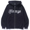 PATCHED LOGO ZIP UP HOODIE SWEATSHIRT