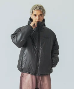 QUILTING LOGO HOODED PUFFER JACKET