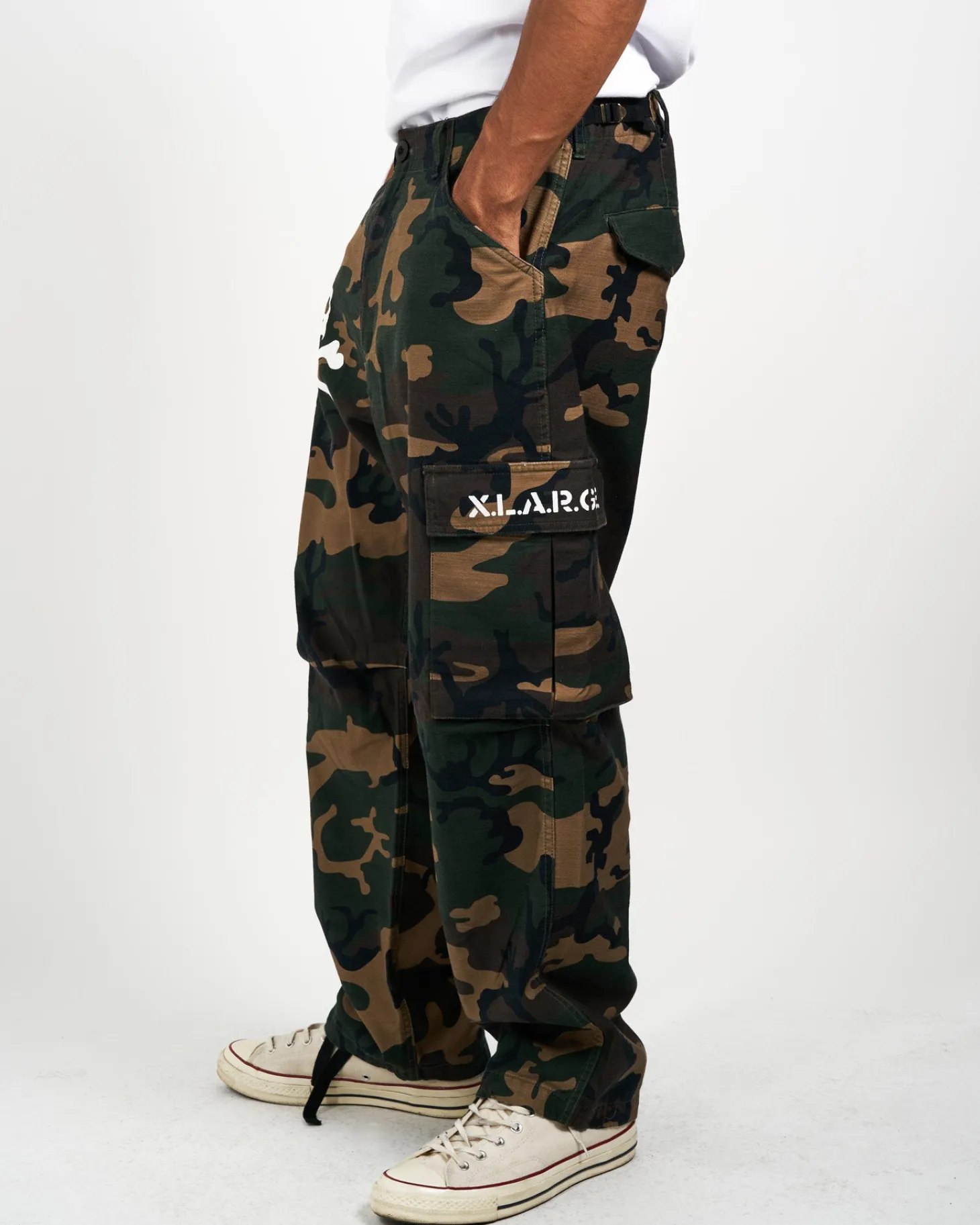 SKULL CAMO CARGO PANTS