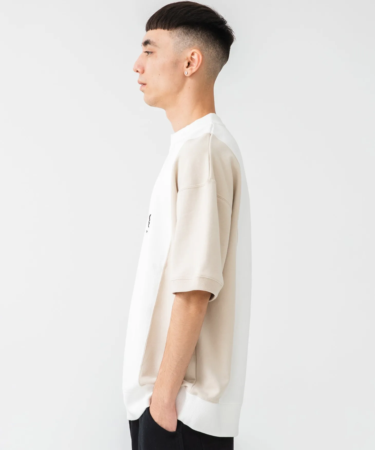 S/S COLORBLOCK HALF ZIP-UP SWEAT