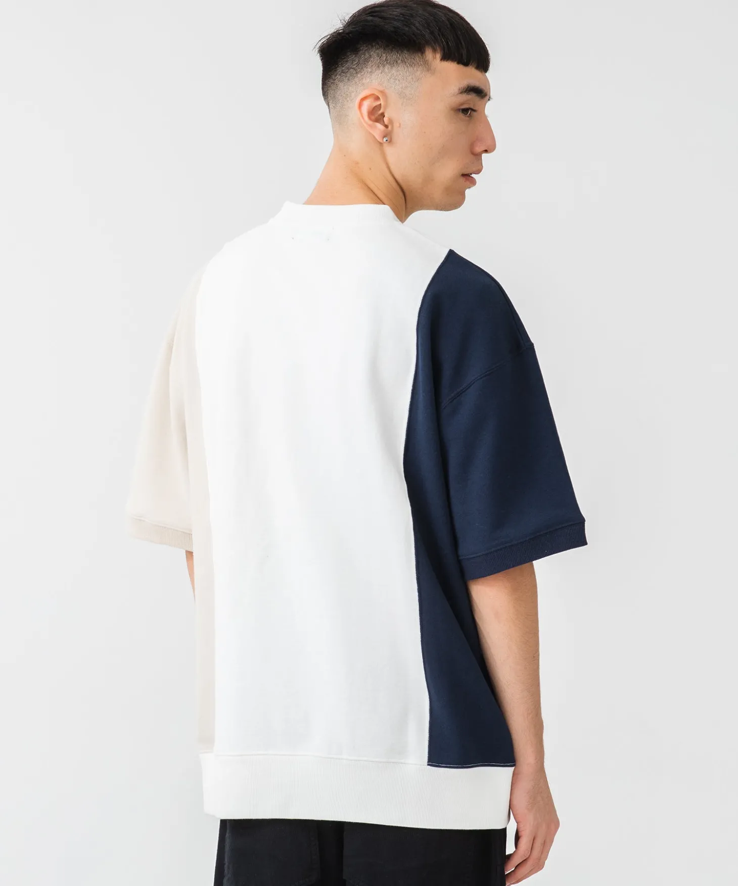 S/S COLORBLOCK HALF ZIP-UP SWEAT