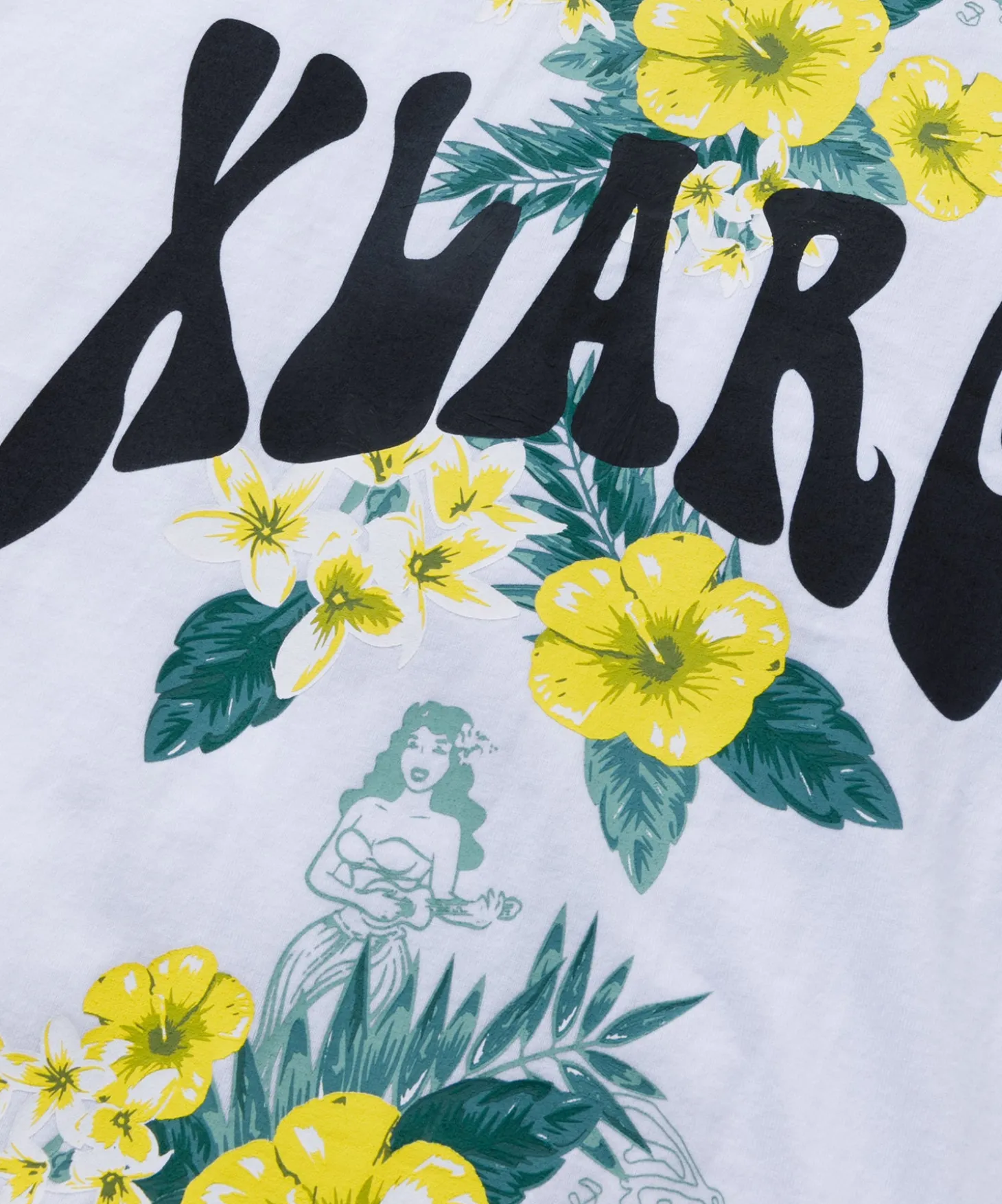 S/S FLORAL PRINT RINGER TEE