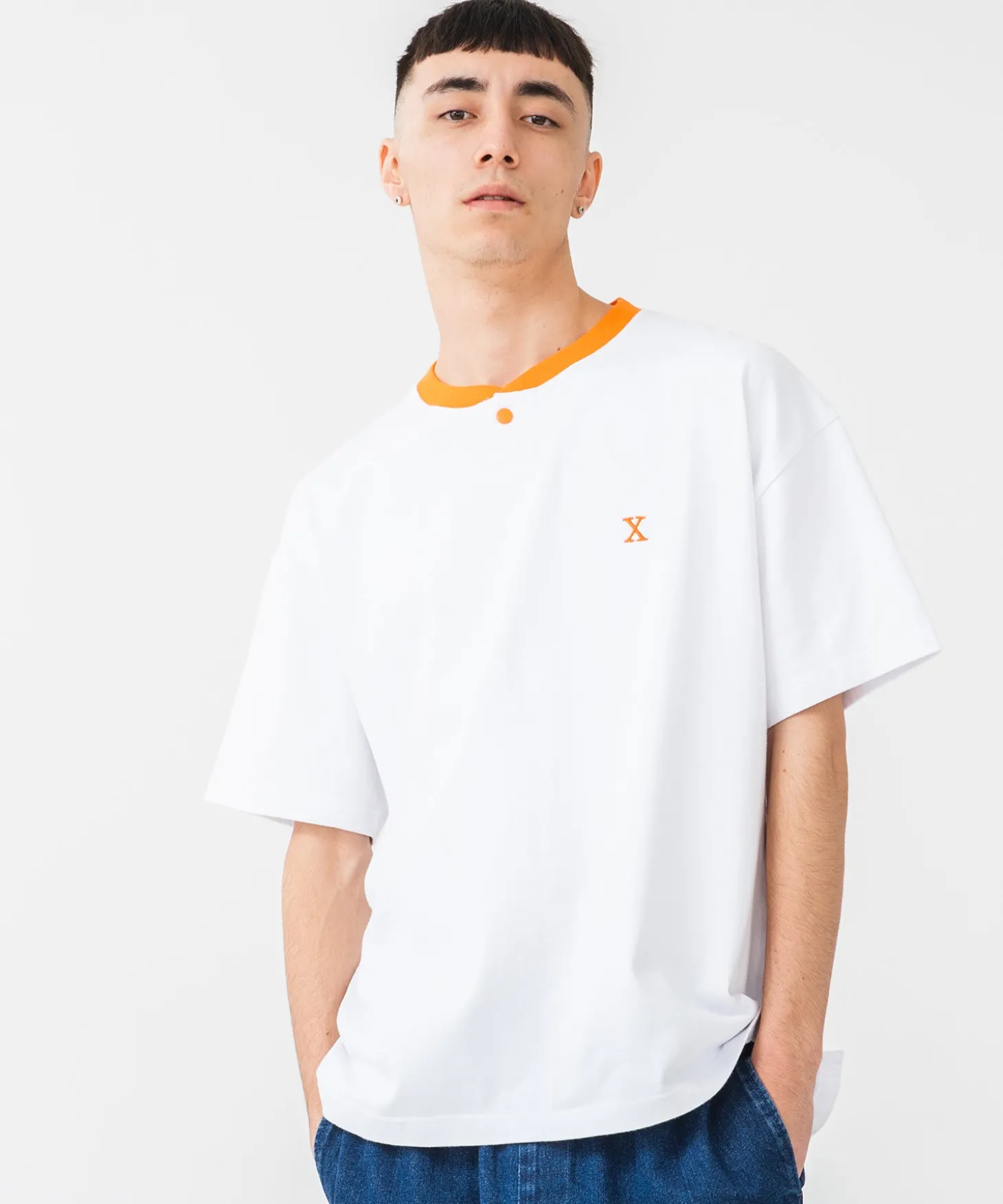 S/S HEAVYWEIGHT HENLEY NECK TEE