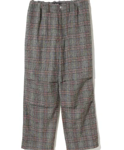 WOOL CHECK PANTS