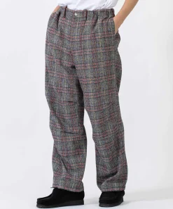 WOOL CHECK PANTS
