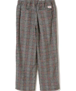 WOOL CHECK PANTS