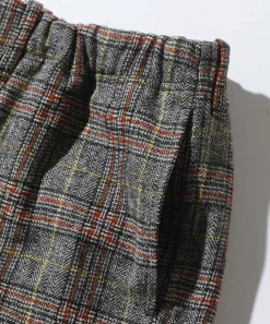 WOOL CHECK PANTS