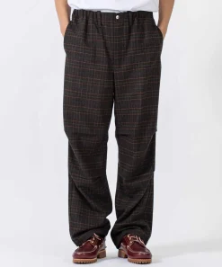WOOL CHECK PANTS