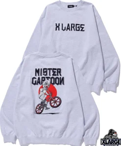 XLARGE x MR.CARTOON CREWNECK SWEAT SHIRT